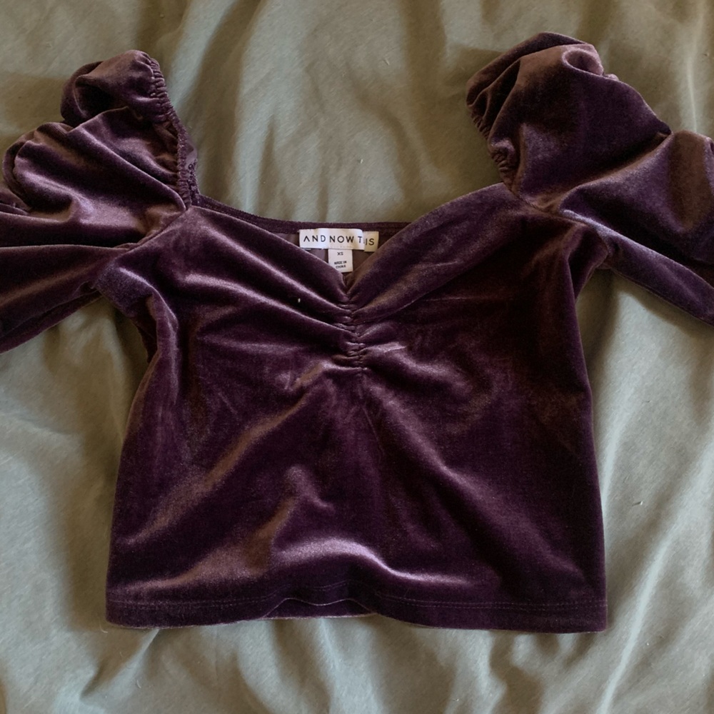 Purple cropped shirt